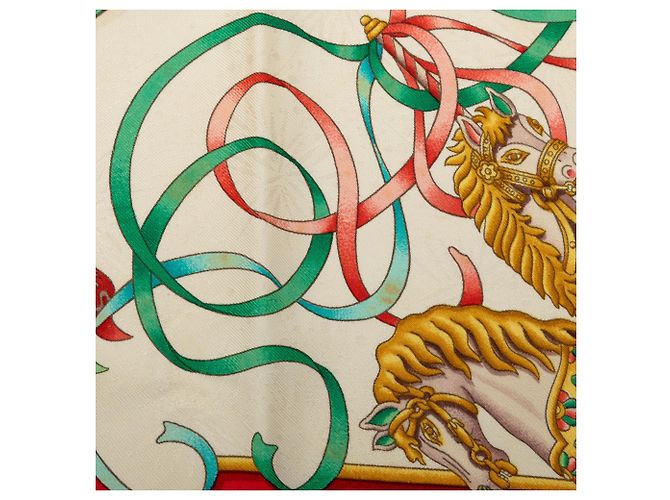 Pañuelo de seda Hermès Luna Park rojo 90 Scarves Roja - vista 5