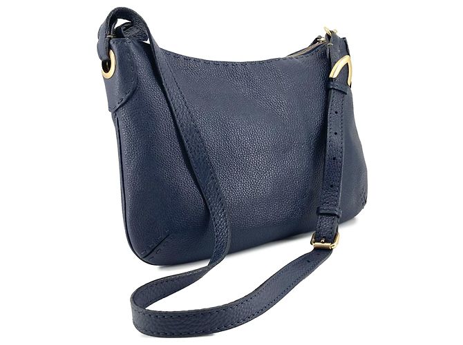 Borsa a tracolla Fendi Selleria Medium in pelle blu - vista 2
