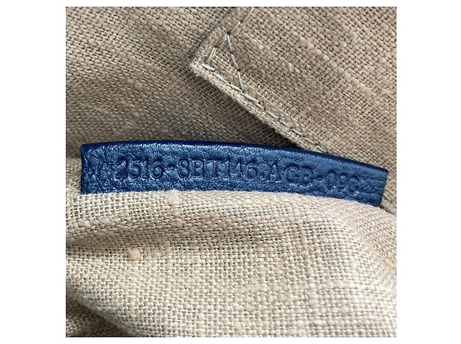 Borsa a tracolla Fendi Selleria Medium in pelle blu - vista 7