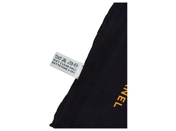 Pañuelo de seda estampado de perlas Chanel negro - vista 4