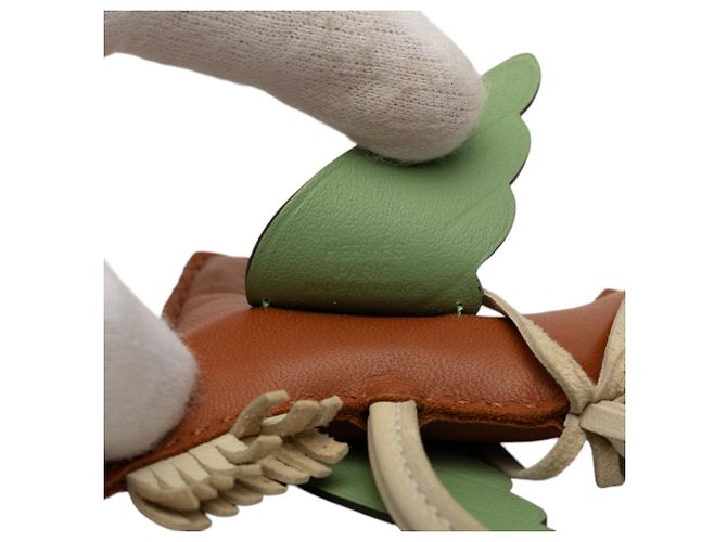 Portachiavi Hermès GriGri Rodeo Pegasus PM in pelle di agnello Milo e Swift, Marrone - vista 3