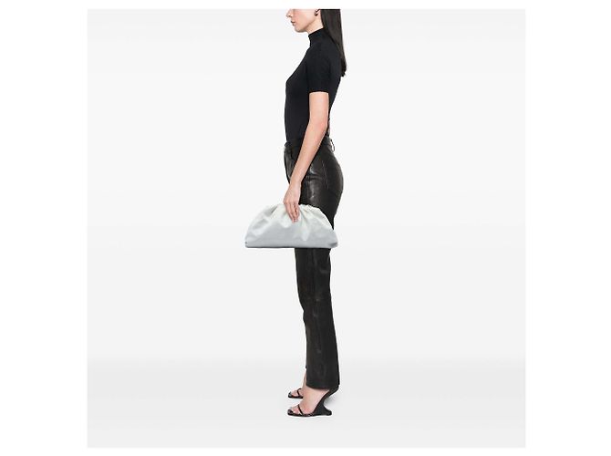 Borsa a pochette The Pouch Bottega Veneta in nappa bianca Bianco - vista 5