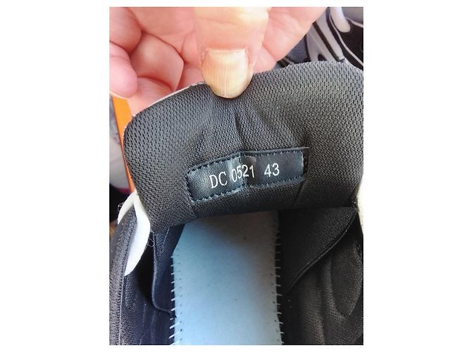 Autre Marque Baskets Dior B30 en cuir et toile technique Noir Blanc Bleu Gris - vue 7