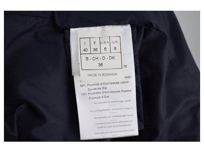 Piumino Emilio Pucci 100% seta e piumino d'oca – Taglia S Nero Bianco Blu - vista 9