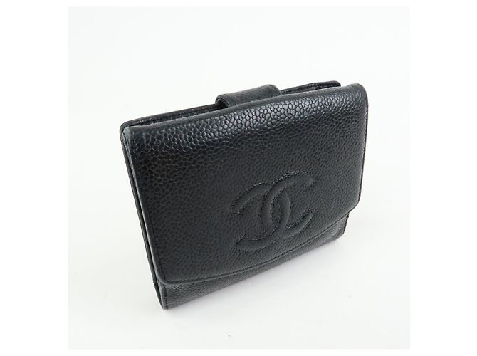 Chanel Vintage Timeless Bifold Caviar Compact Black - view 4