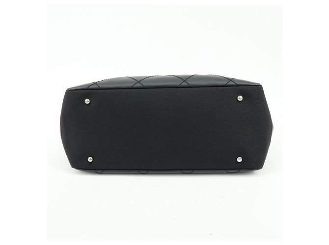 Chanel Biarritz Quilted Coated Canvas Large Noir - vue 5