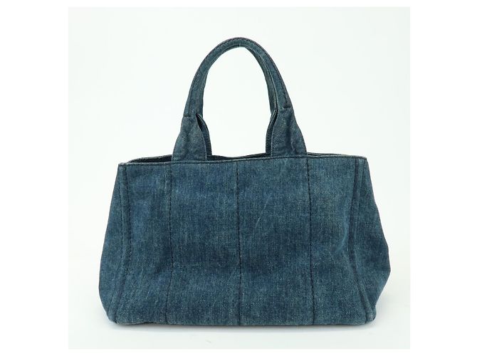 Prada Canapa Denim Small Blue - view 2