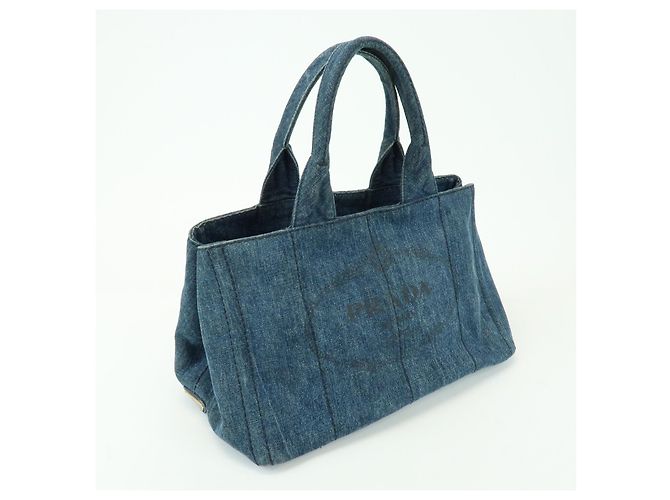 Prada Canapa Denim Small Blue - view 4