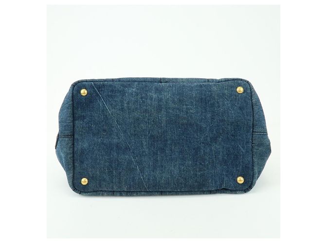 Prada Canapa Denim Small Blue - view 5