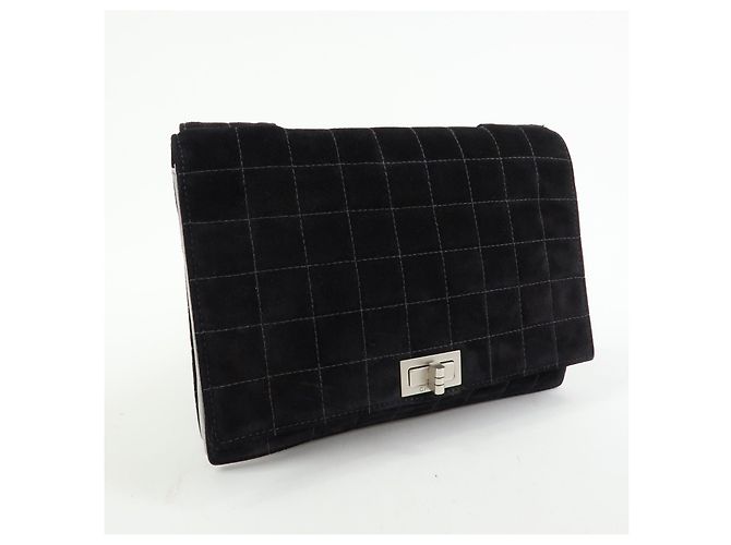 Chanel Chocolate Bar Mademoiselle Flap gestepptes Leder Medium Schwarz - Ansicht 4