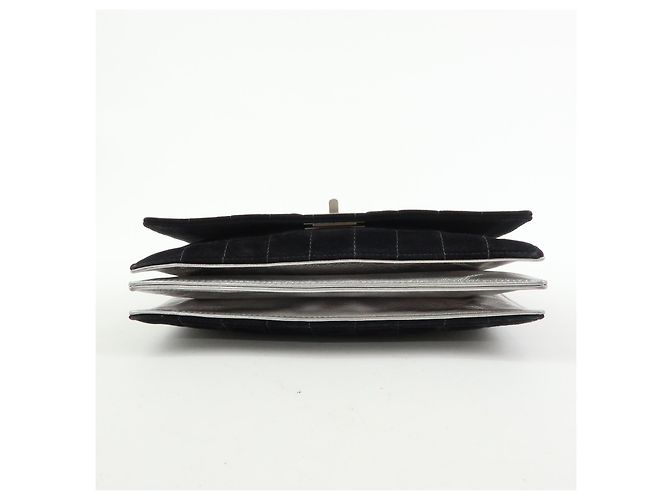 Chanel Chocolate Bar Mademoiselle Flap gestepptes Leder Medium Schwarz - Ansicht 5