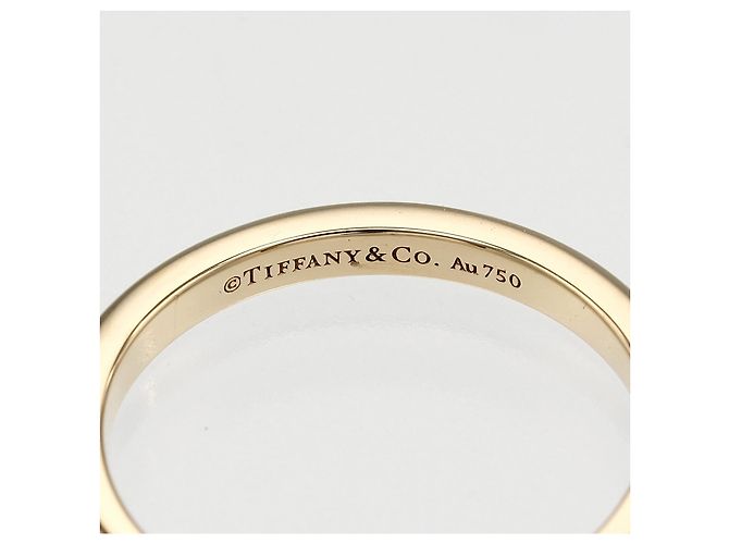 Tiffany & Co. Alliance de mariage Classic 3 diamants or jaune 18K 2mm Doré - vue 3