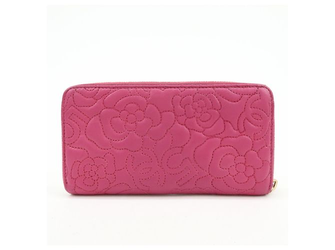 Chanel Zip Around Camellia Patent Rosa - vista 2