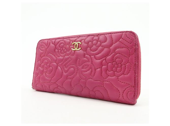 Chanel Zip Around Camellia Patent Rosa - vista 3