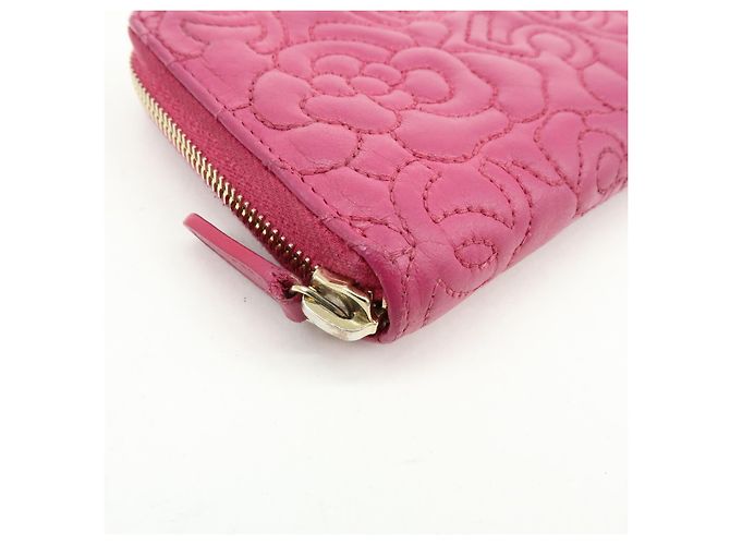 Chanel Zip Around Camellia Patent Rosa - vista 6