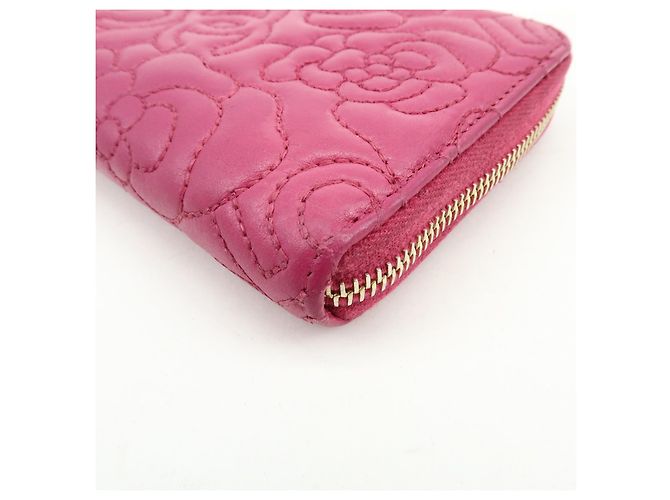 Chanel Zip Around Camellia Patent Rosa - vista 7