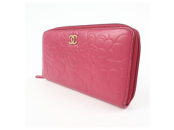 Chanel Zip Around Camellia Patent Rosa - vista 3