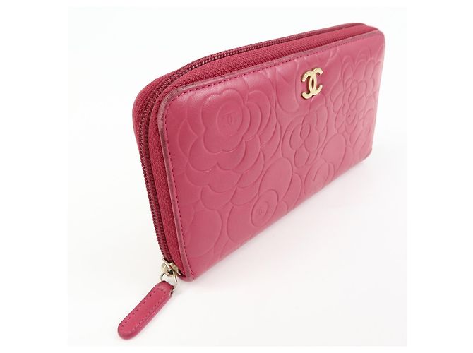Chanel Zip Around Camellia Patent Rosa - vista 4