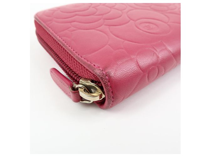 Chanel Zip Around Camellia Patent Rosa - vista 6