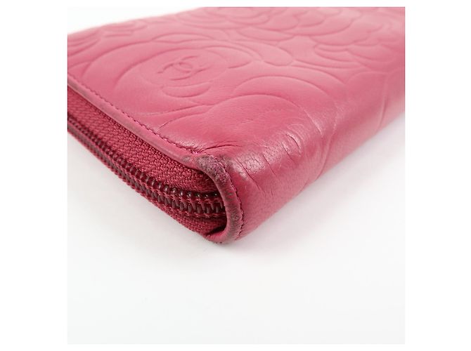 Chanel Zip Around Camellia Patent Rosa - vista 7