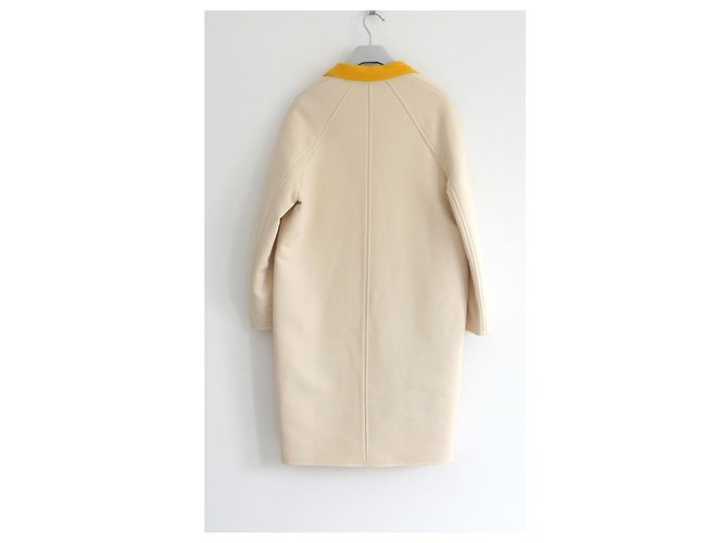 Casaco Hermès em Lã e Cashmere Creme e Amarelo Cru - vista 9
