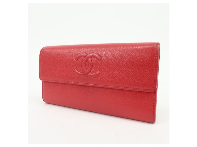 Chanel Timeless CC Flap Caviar Long Red - view 3
