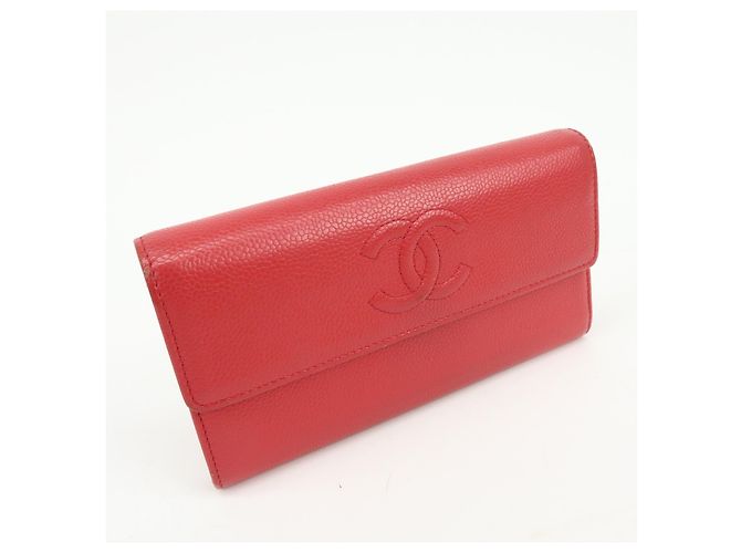 Chanel Timeless CC Flap Caviar Long Red - view 4
