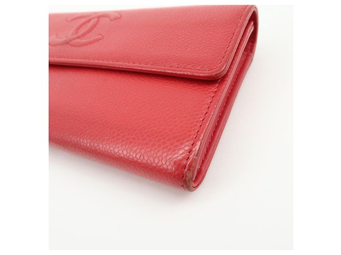 Chanel Timeless CC Flap Caviar Long Red - view 6