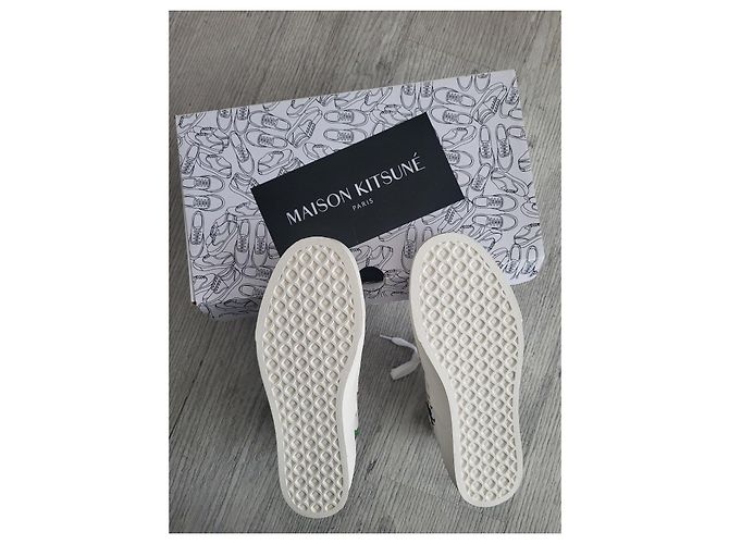 Kitsune Sneakers alte in tela stampata Maison Kitsuné - vista 4