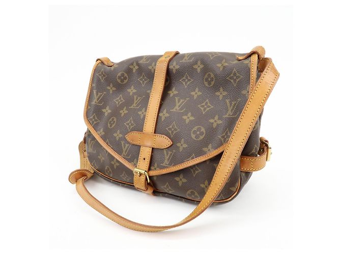 Louis Vuitton Saumur Monogram Canvas 30 Marron - vue 3