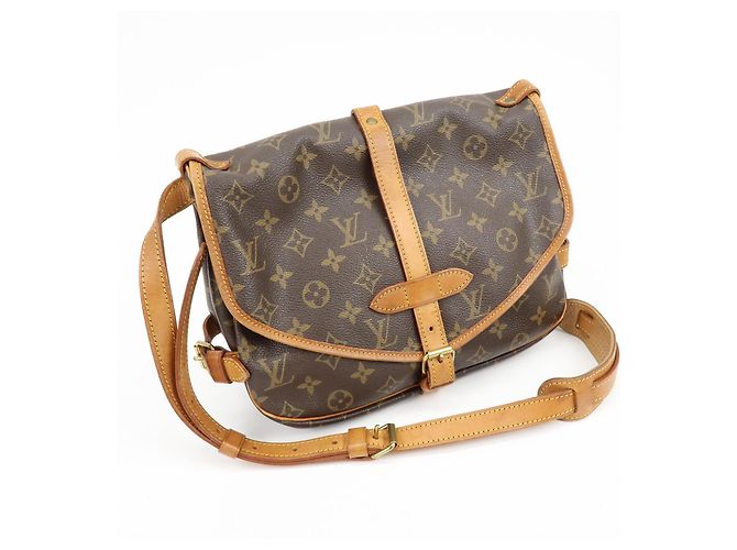 Louis Vuitton Saumur Monogram Canvas 30 Marron - vue 4