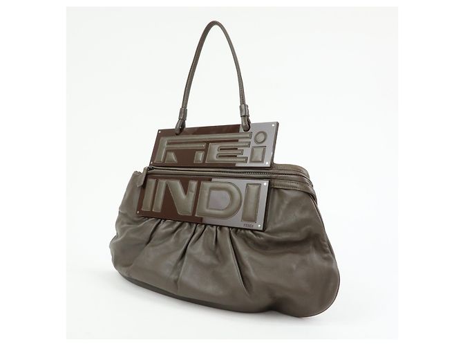 Fendi To You in pelle di serpente Marrone - vista 3