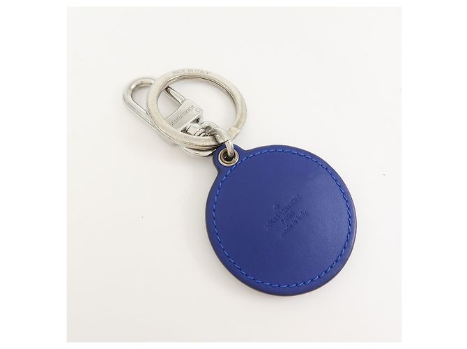 Portachiavi e ciondolo LV Circle Louis Vuitton in metallo Blu - vista 3