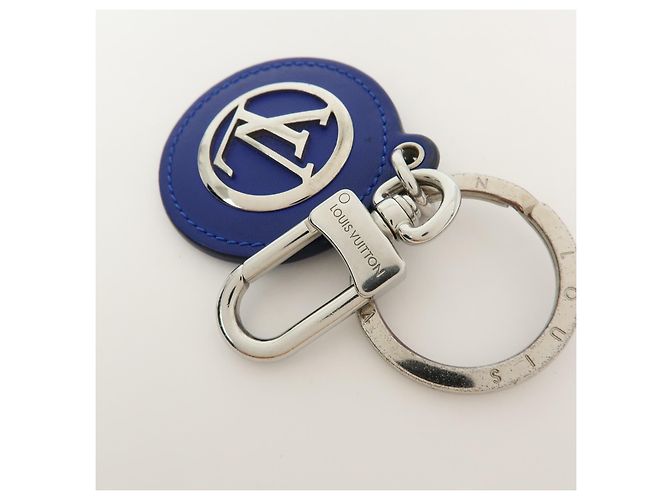 Portachiavi e ciondolo LV Circle Louis Vuitton in metallo Blu - vista 6