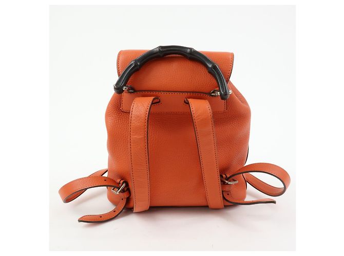 Gucci Bamboo Tassel Leather Mini Laranja - vista 2