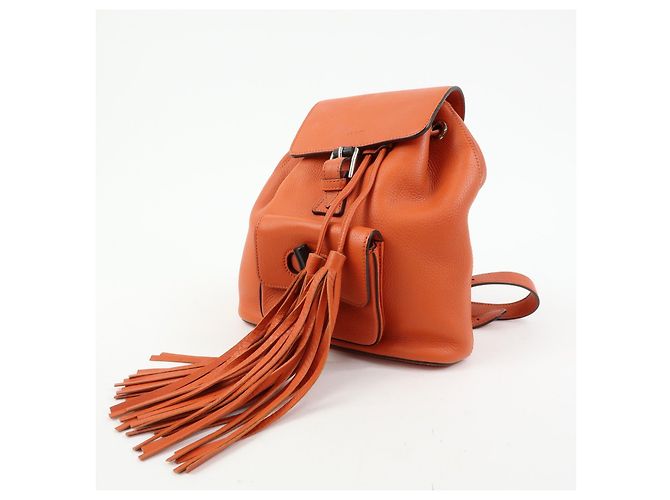 Gucci Bamboo Tassel Leather Mini Laranja - vista 3
