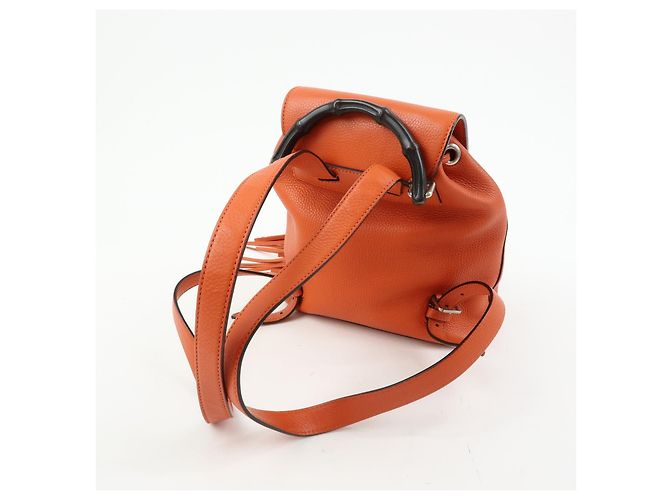Gucci Bamboo Tassel Leather Mini Laranja - vista 6