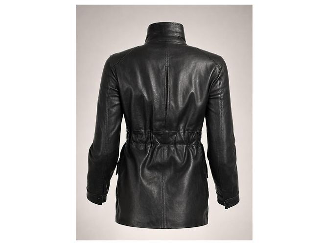 Timeless Chanel 07A Runway Utility-Jacke aus schwarzem Lammleder FR 40 - Ansicht 3