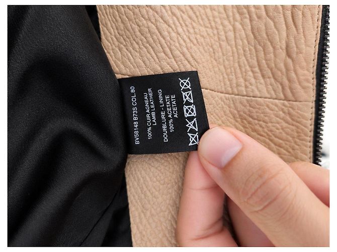 ZAPA Paris Lammleder Perfecto-Jacke – Schwarz beige weiß - Ansicht 9
