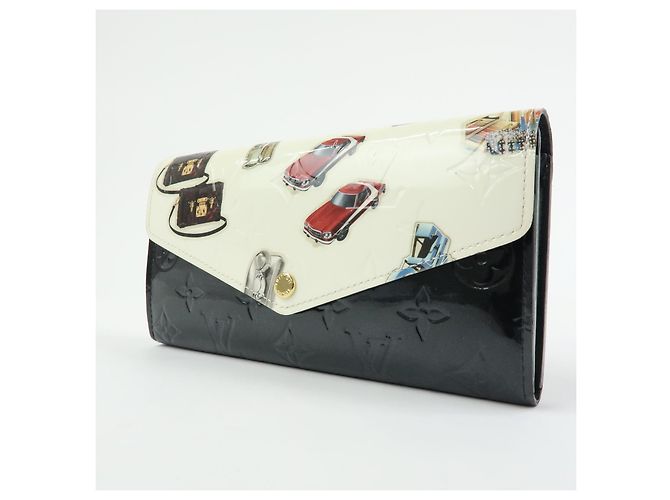 Cartera Louis Vuitton Sarah NM Edición Limitada Stickers Monogram Vernis Multicolor - vista 3