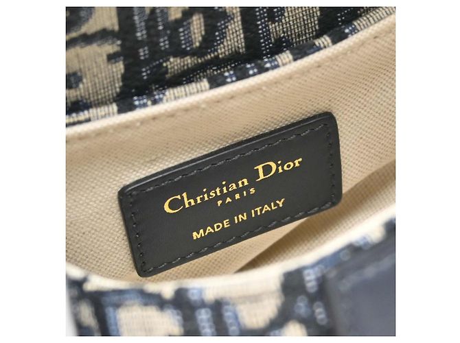 Christian Dior Saddle Oblique Canvas Mini Azul marino - vista 4