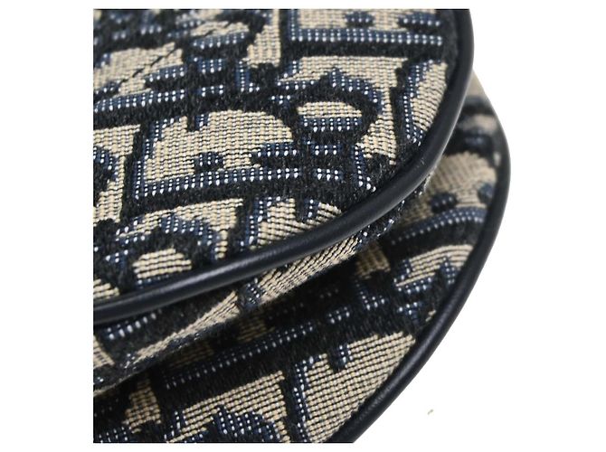 Christian Dior Saddle Oblique Canvas Mini Azul marino - vista 6
