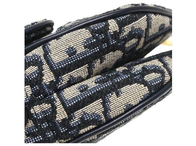 Christian Dior Saddle Oblique Canvas Mini Azul marino - vista 7