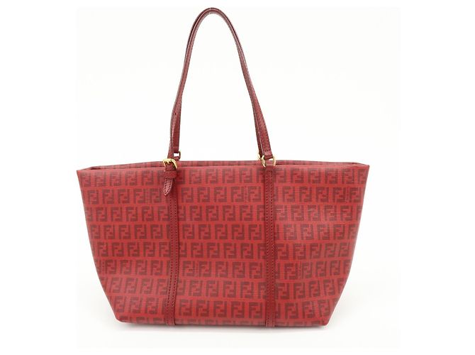 Fendi Superstar Zucchino Coated Canvas Large Rouge - vue 2