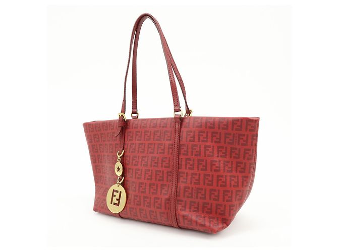 Fendi Superstar Zucchino Coated Canvas Large Rouge - vue 3