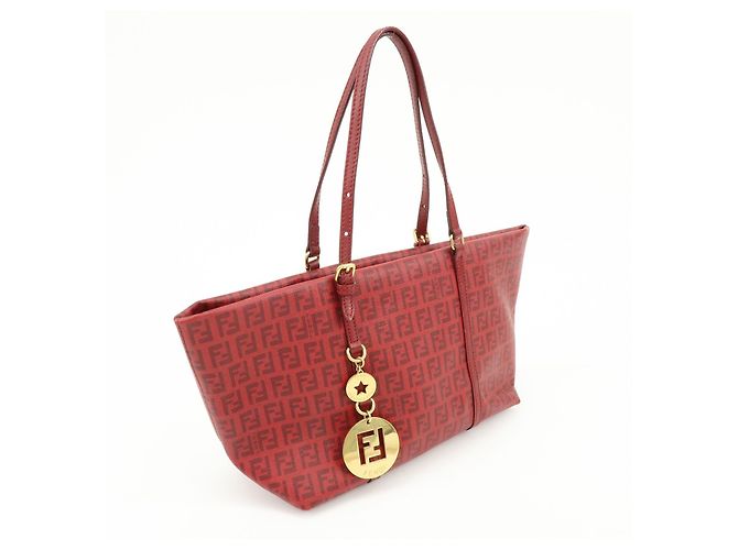 Fendi Superstar Zucchino Coated Canvas Large Rouge - vue 4