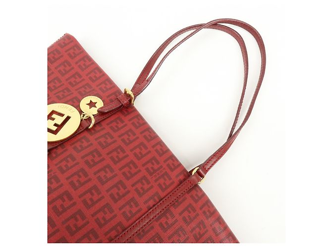 Fendi Superstar Zucchino Coated Canvas Large Rouge - vue 6
