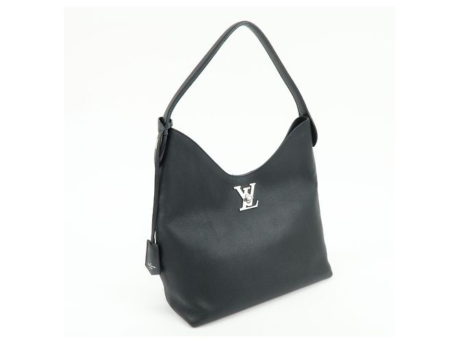 Louis Vuitton Lockme Hobo Leather Noir - vue 4