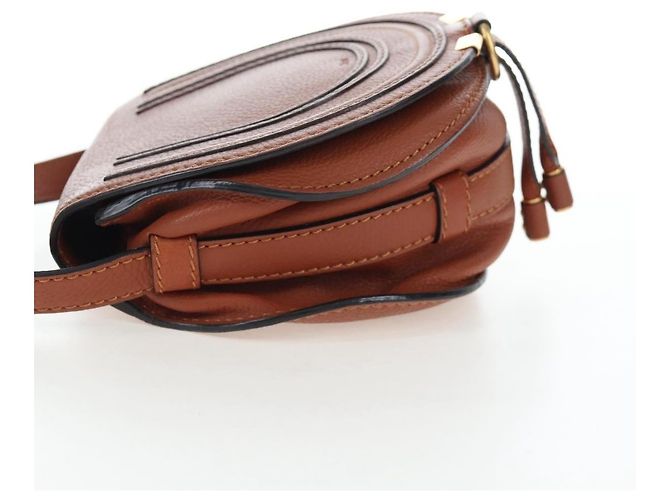 Chloé Chloe Marcie Leather Small Castaño - vista 3