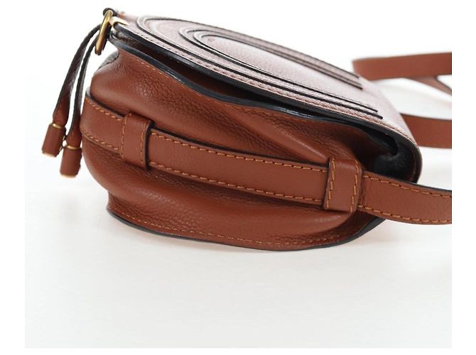 Chloé Chloe Marcie Leather Small Castaño - vista 4